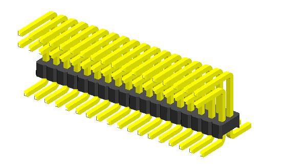 1,27 mm maxsus pin sarlavhasi ikki qatorli SMT